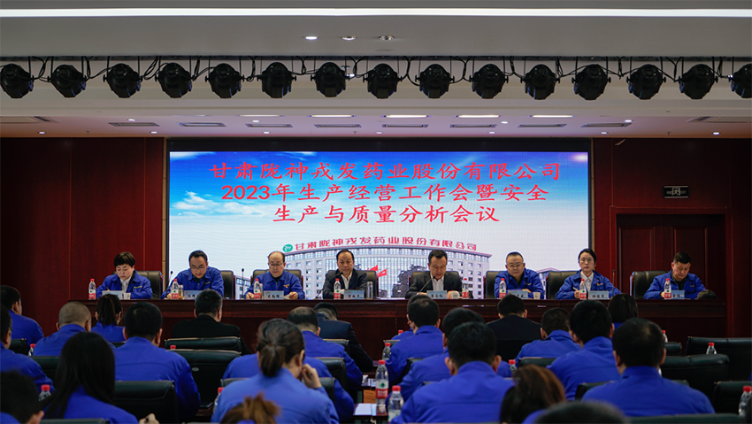 隴神戎發(fā)組織召開2023年生產(chǎn)經(jīng)營工作會暨安全生產(chǎn)與質(zhì)量分析會議