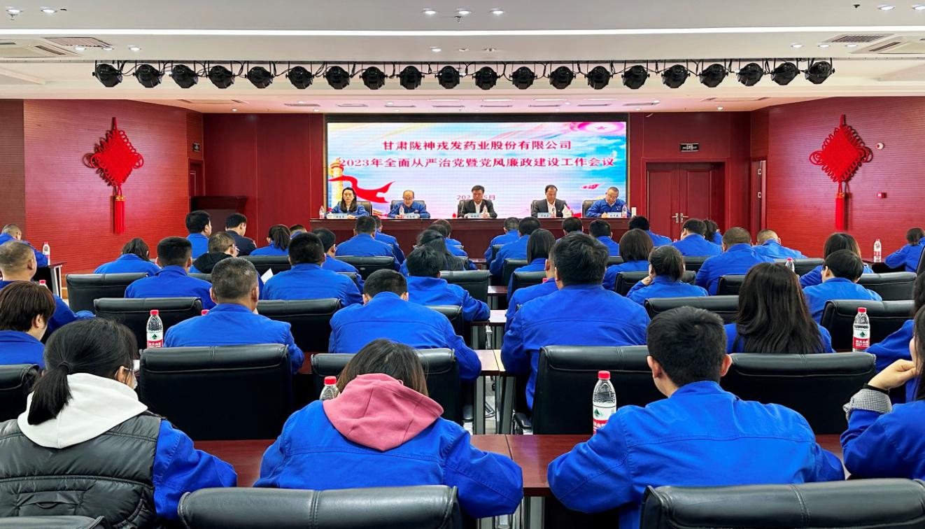 隴神戎發(fā)召開2023年全面從嚴治黨暨黨風廉政建設和反腐敗工作會議